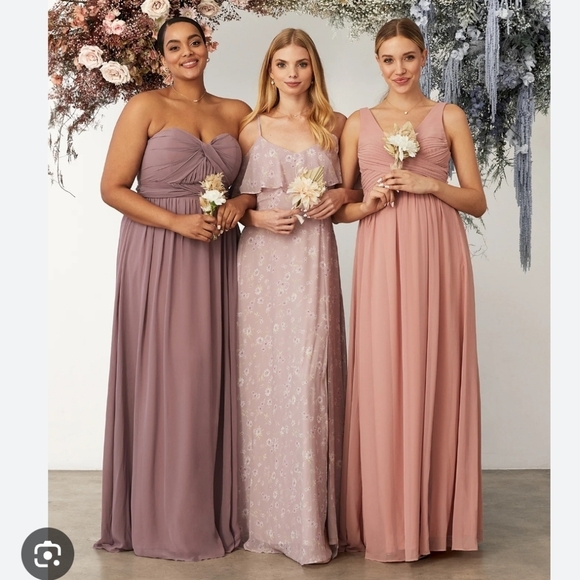 Birdy Grey Mauve Floret Jane Convertible Dress - S - Picture 11 of 13